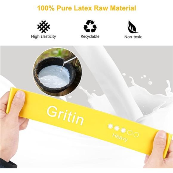 Resistance Exercise Loop Bands Set with Instruction Guide & Carry Bag - Set of 5 - Picture 2 of 6